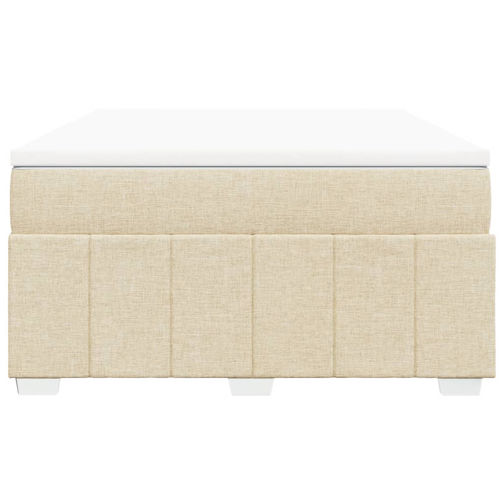 Sommier à lattes de lit avec matelas Crème 140x200 cm Tissu - XIOS