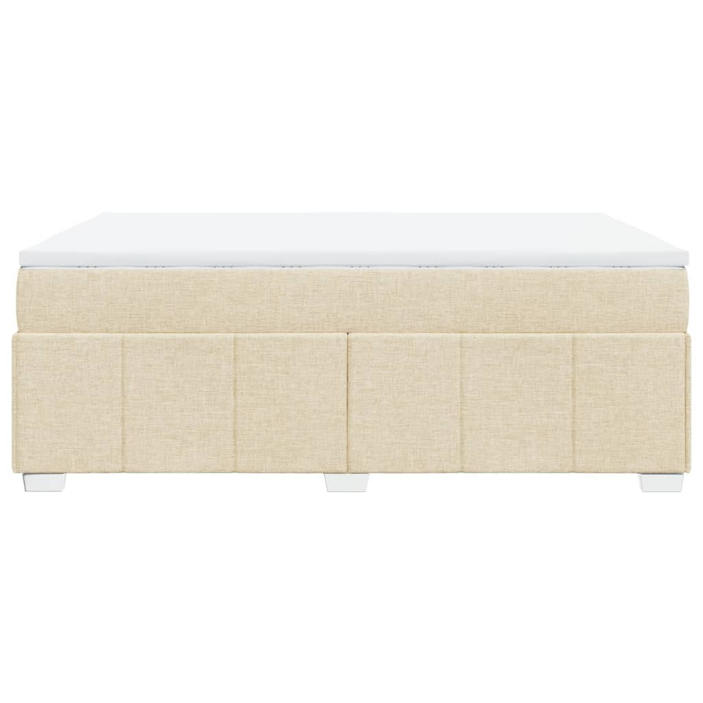 Sommier à lattes de lit avec matelas Crème 140x200 cm Tissu - XIOS