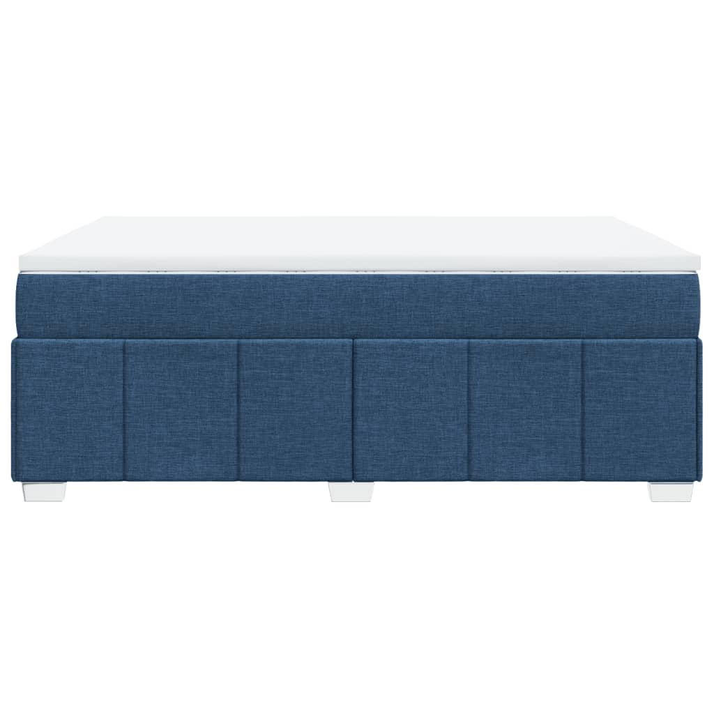 Sommier à lattes de lit avec matelas Bleu 140x200 cm Tissu - XIOS