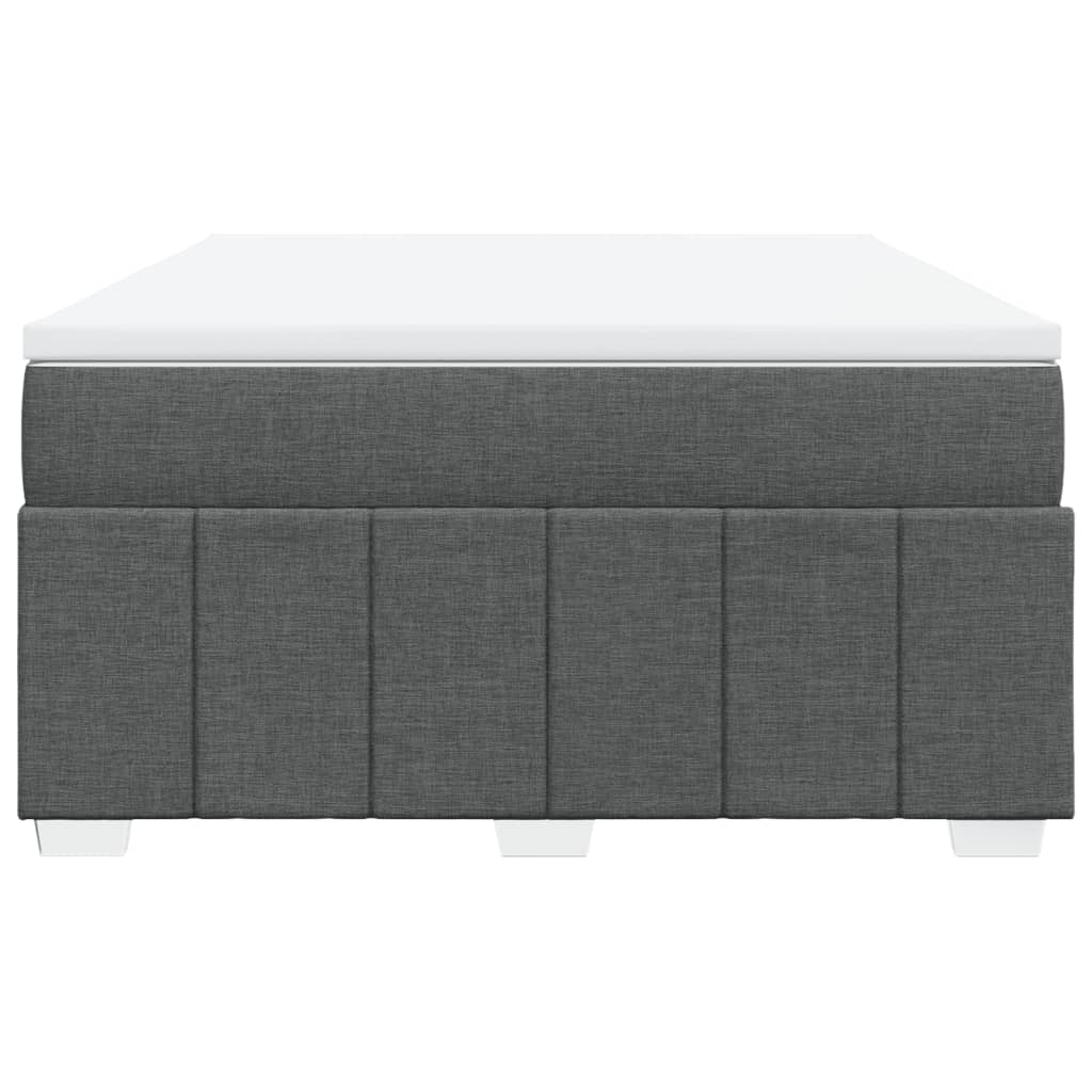 Sommier à lattes de lit avec matelas Gris foncé 160x200cm Tissu - XIOS