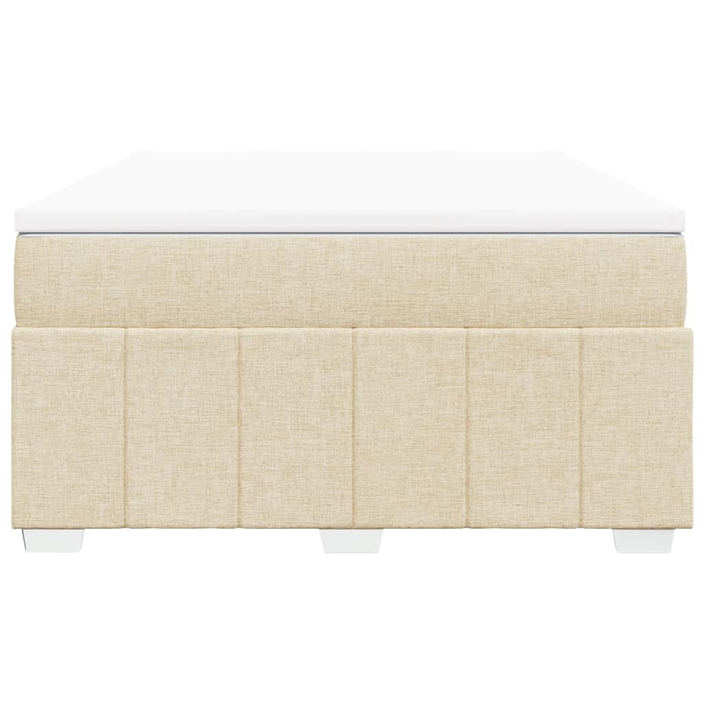 Sommier à lattes de lit avec matelas Crème 160x200 cm Tissu - XIOS