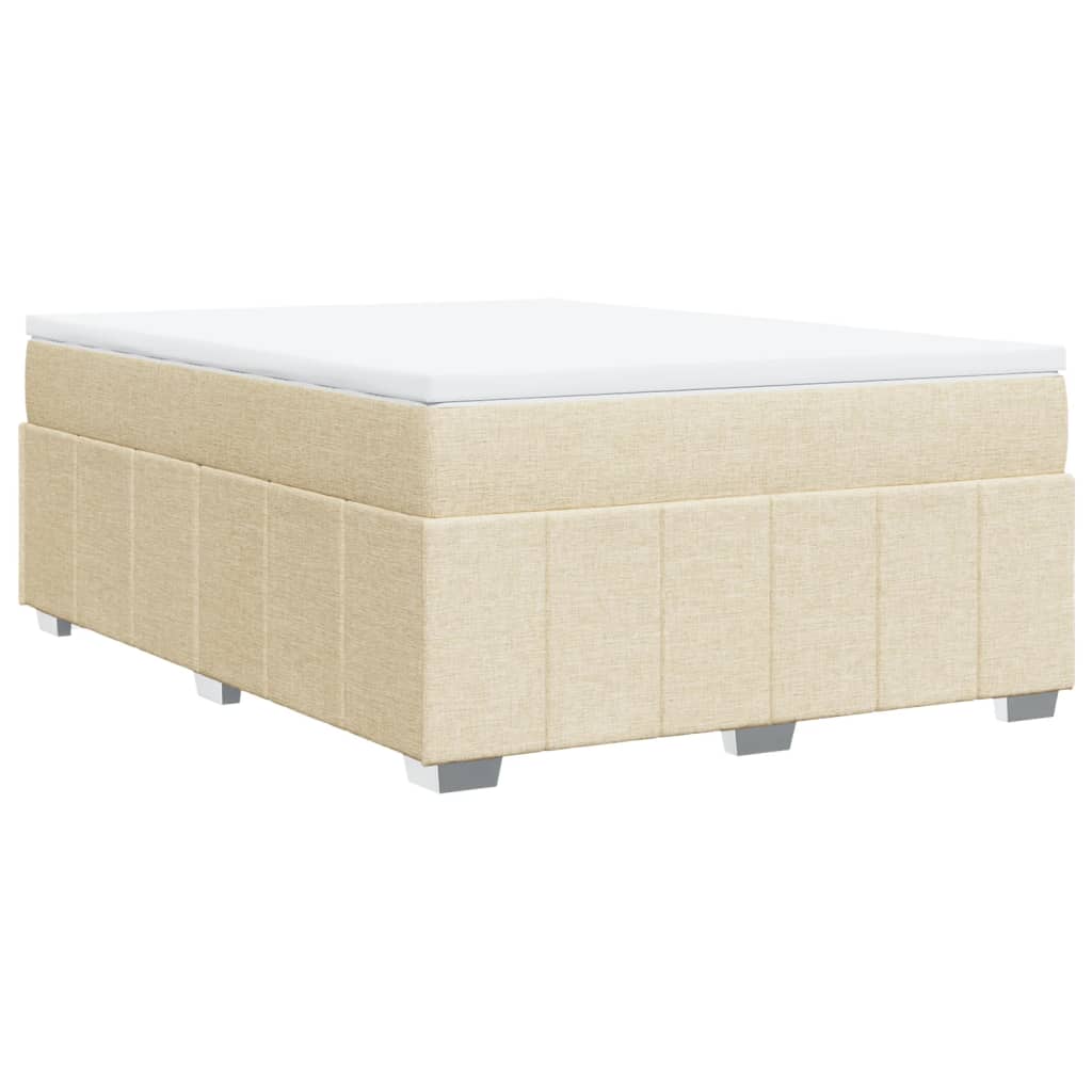Sommier à lattes de lit avec matelas Crème 160x200 cm Tissu - XIOS