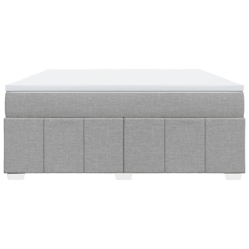 Sommier à lattes de lit avec matelas Gris clair 180x200cm Tissu