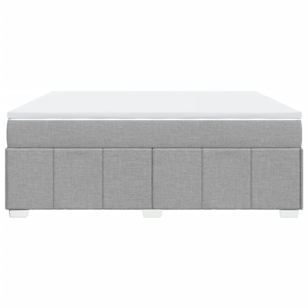 Sommier à lattes de lit avec matelas Gris clair 180x200cm Tissu - XIOS