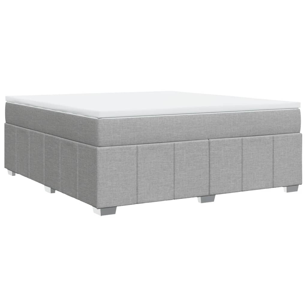 Sommier à lattes de lit avec matelas Gris clair 180x200cm Tissu