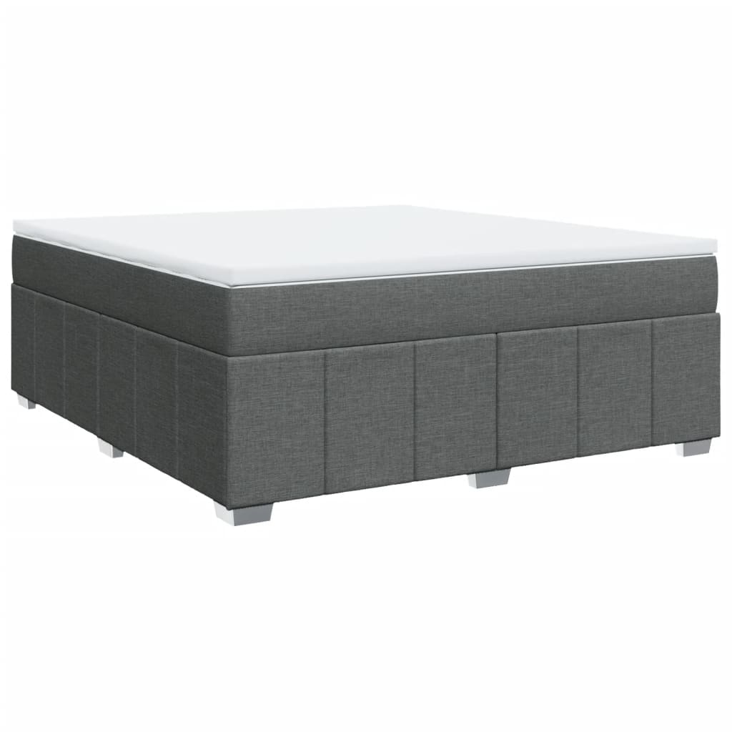 Sommier à lattes de lit avec matelas Gris foncé 180x200cm Tissu - XIOS