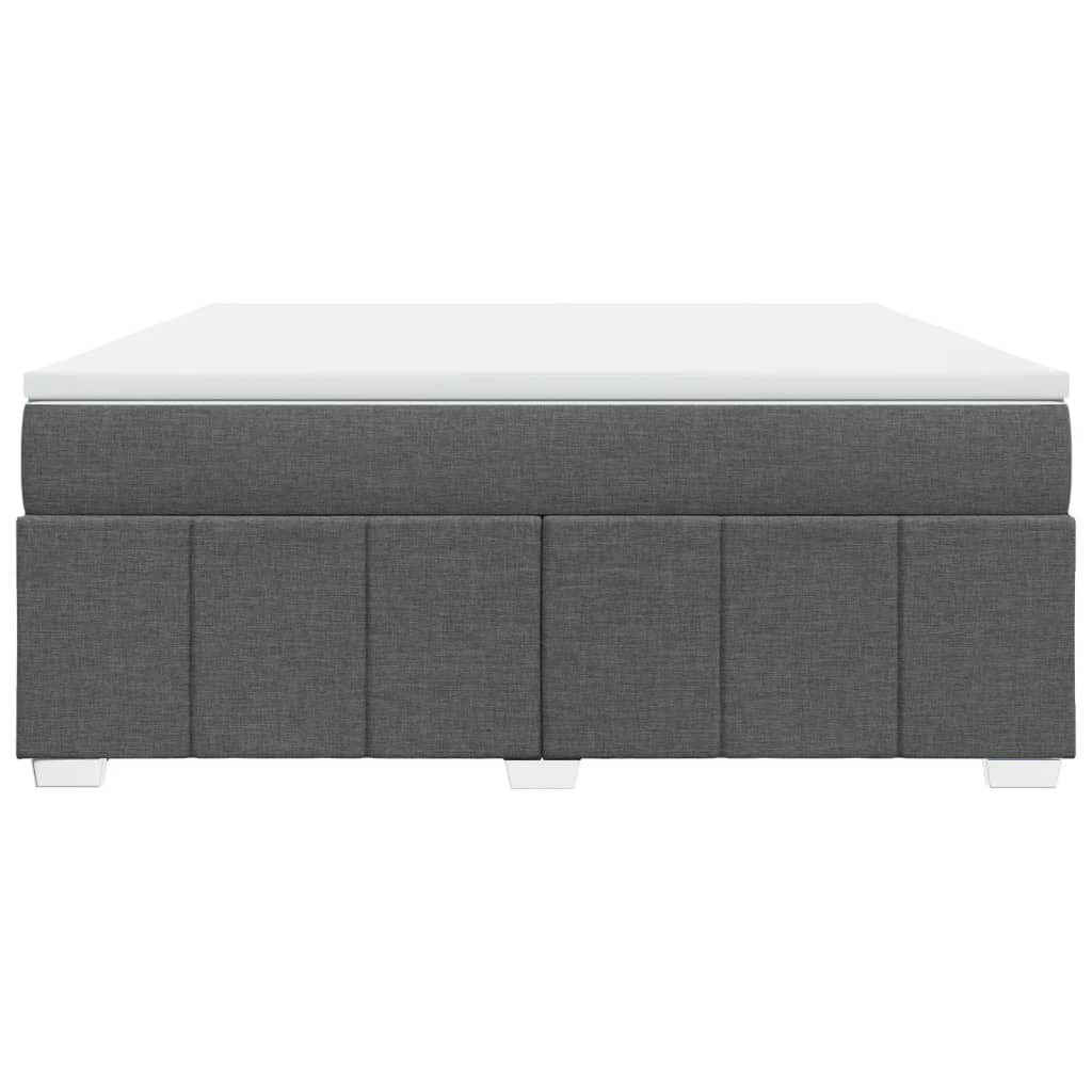 Sommier à lattes de lit avec matelas Gris foncé 180x200cm Tissu - XIOS