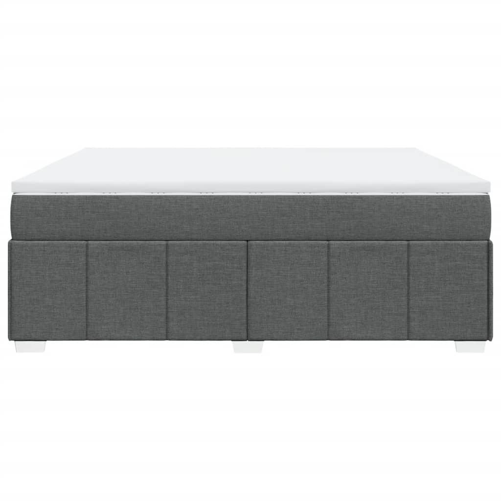 Sommier à lattes de lit avec matelas Gris foncé 180x200cm Tissu - XIOS