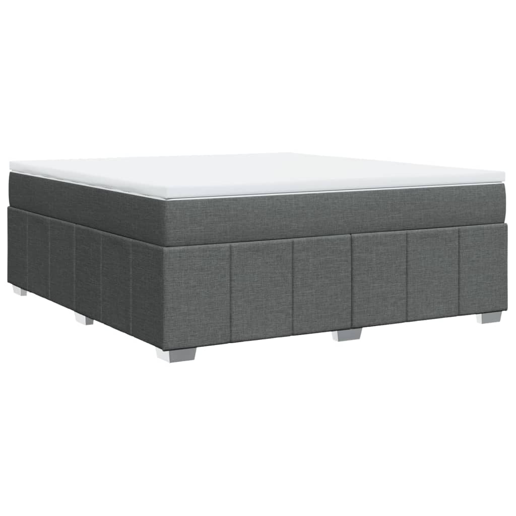 Sommier à lattes de lit avec matelas Gris foncé 180x200cm Tissu - XIOS