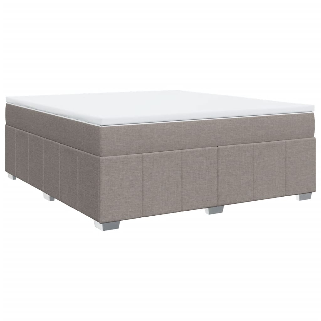 Sommier à lattes de lit avec matelas Taupe 180x200 cm Tissu - XIOS
