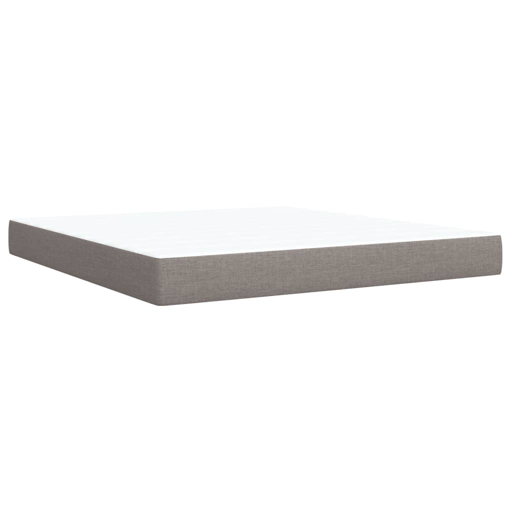 Sommier à lattes de lit avec matelas Taupe 180x200 cm Tissu - XIOS