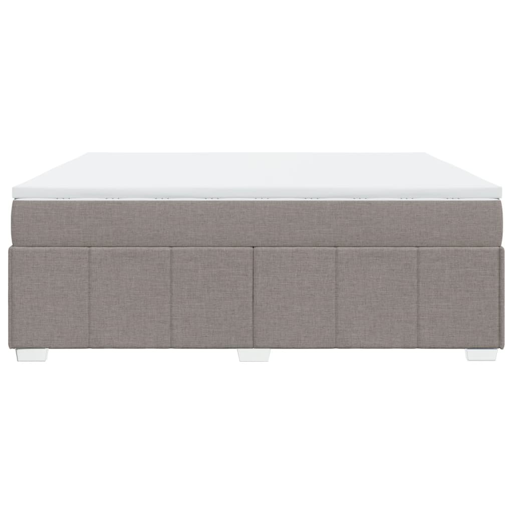 Sommier à lattes de lit avec matelas Taupe 180x200 cm Tissu