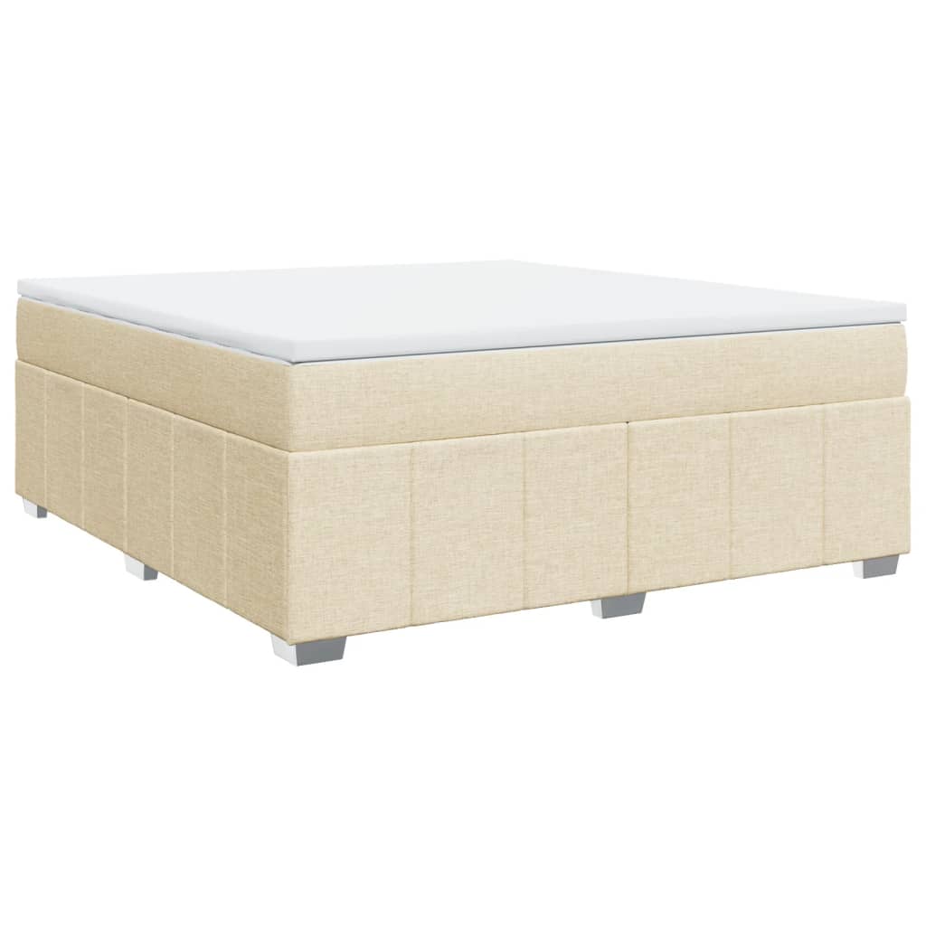 Sommier à lattes de lit avec matelas Crème 180x200 cm Tissu - XIOS