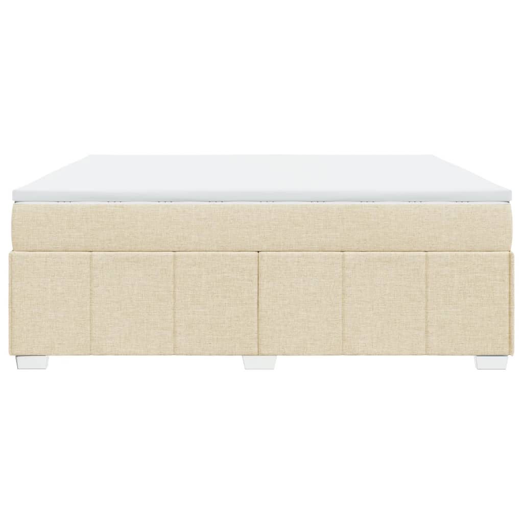 Sommier à lattes de lit avec matelas Crème 180x200 cm Tissu - XIOS