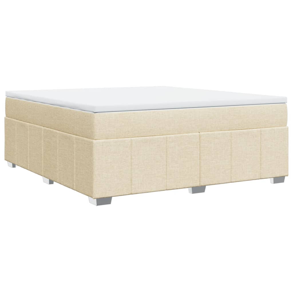 Sommier à lattes de lit avec matelas Crème 180x200 cm Tissu - XIOS
