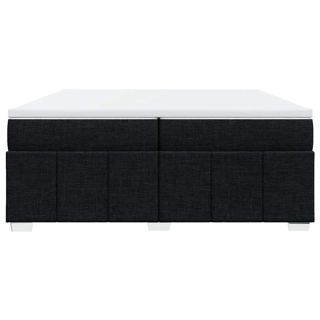 Sommier à lattes de lit avec matelas Noir 200x200 cm Tissu - XIOS