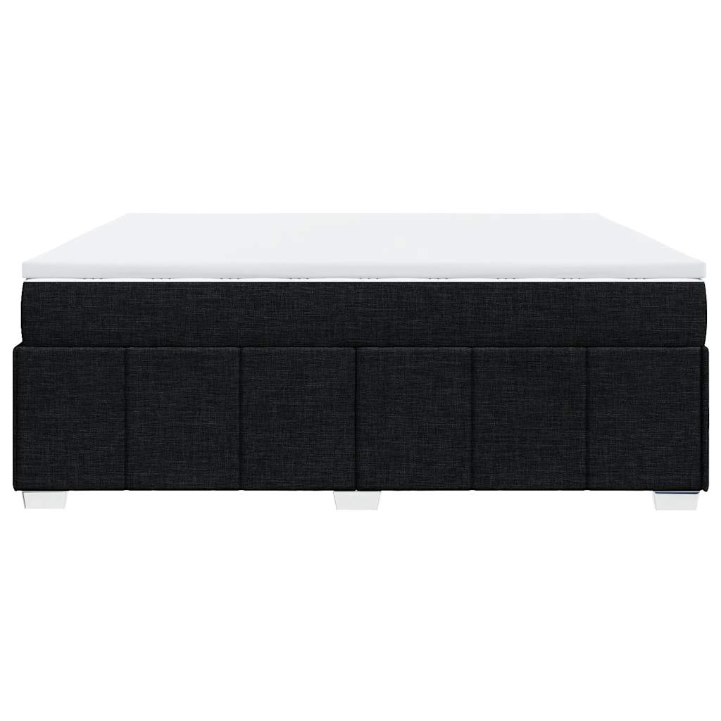 Sommier à lattes de lit avec matelas Noir 200x200 cm Tissu - XIOS