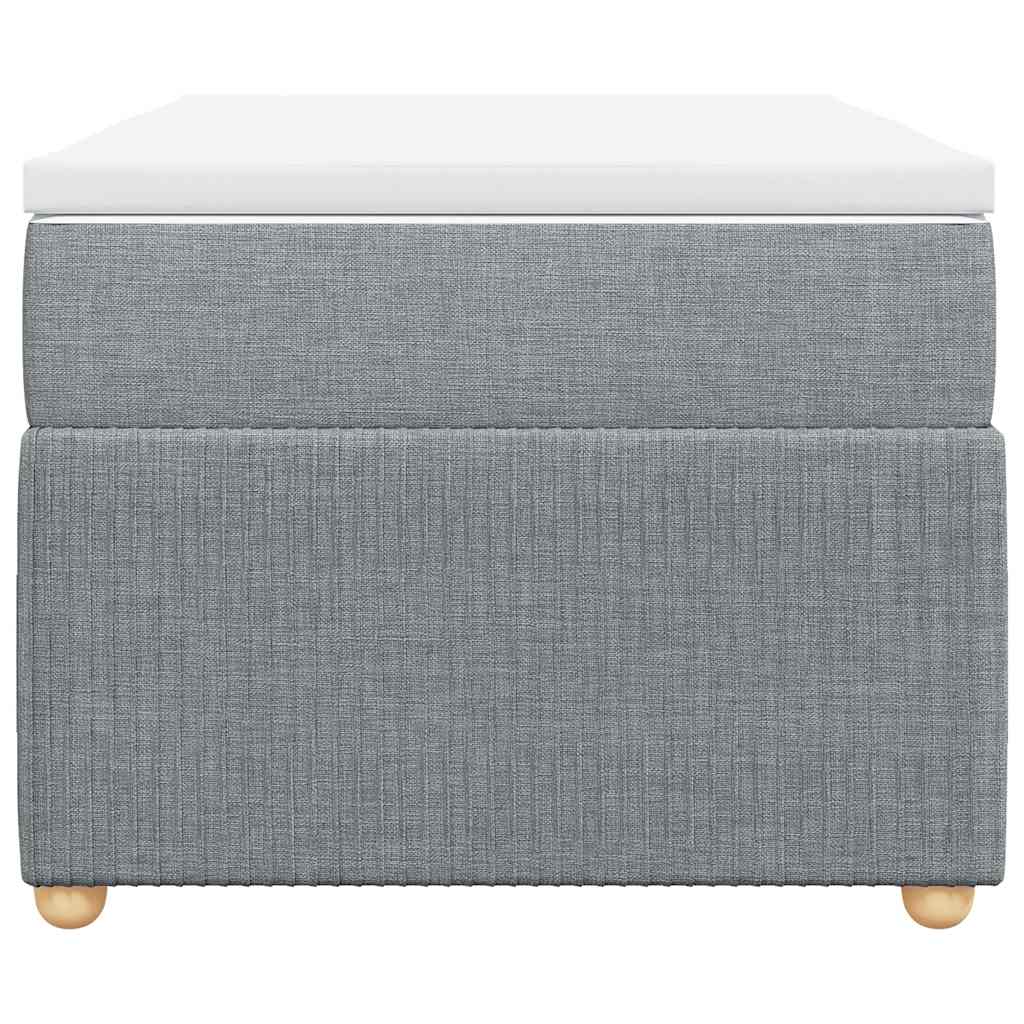 Sommier à lattes de lit avec matelas gris clair 80x200 cm tissu - XIOS