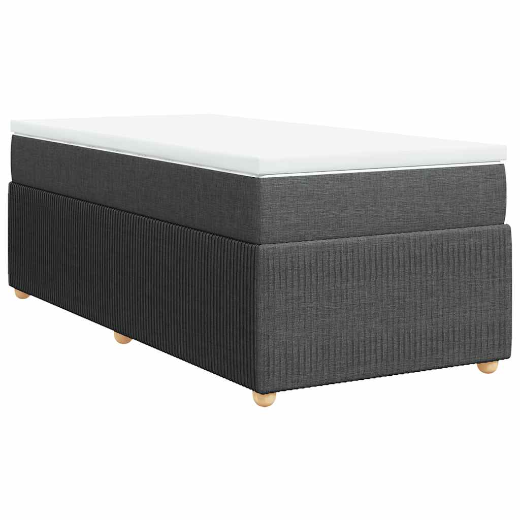 Sommier à lattes de lit avec matelas Gris foncé 80x200 cm Tissu - XIOS