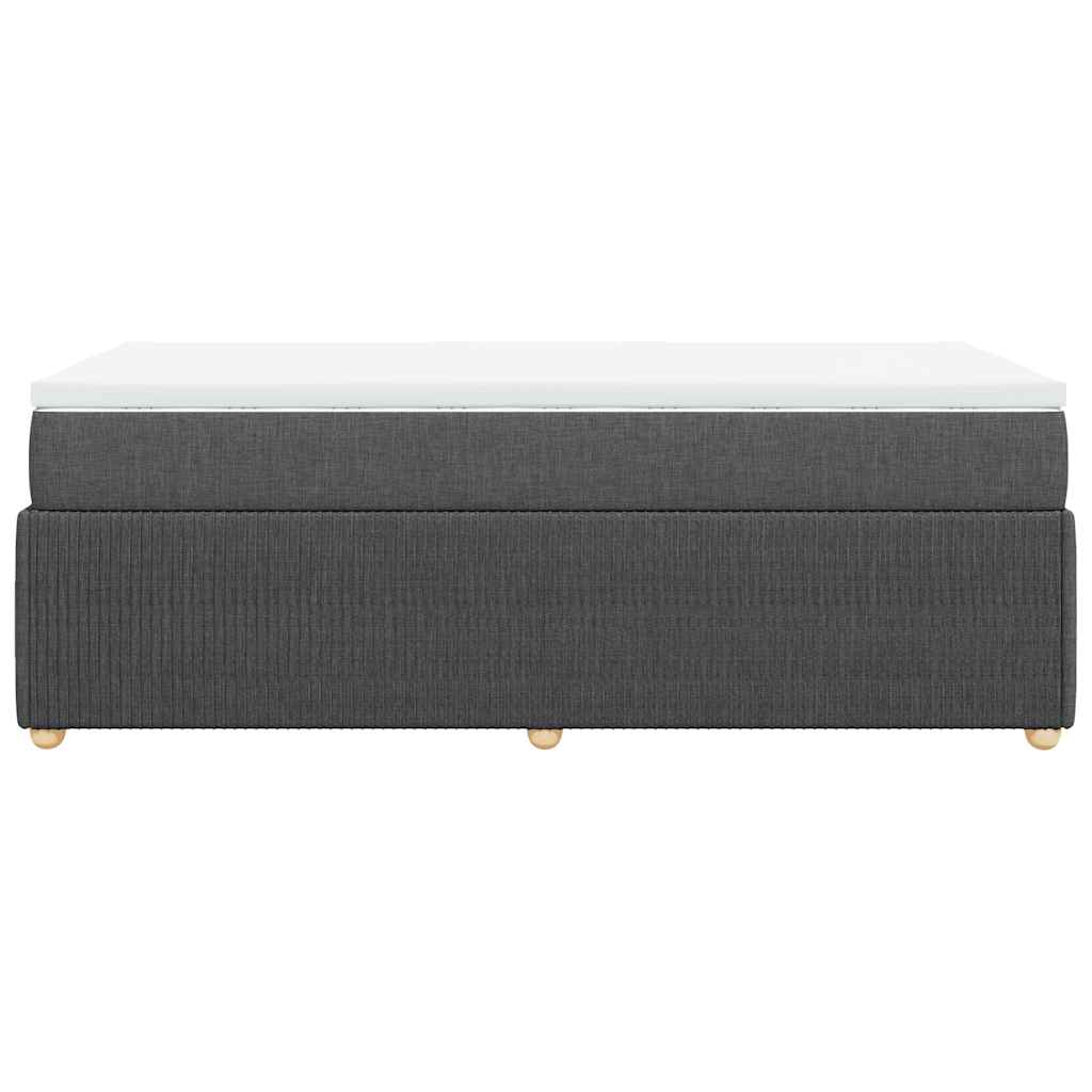 Sommier à lattes de lit avec matelas Gris foncé 80x200 cm Tissu - XIOS
