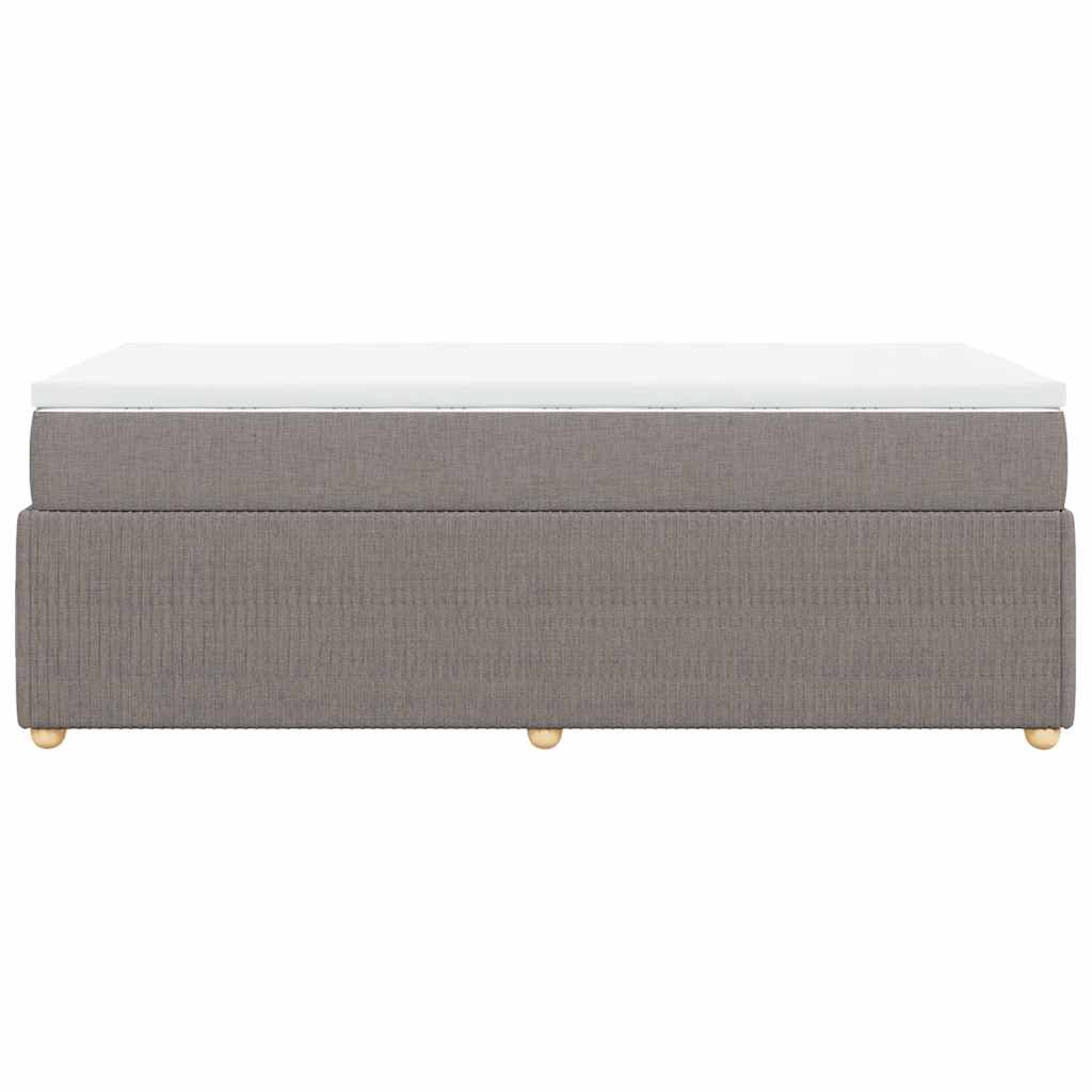 Sommier à lattes de lit avec matelas Taupe 80x200 cm Tissu - XIOS