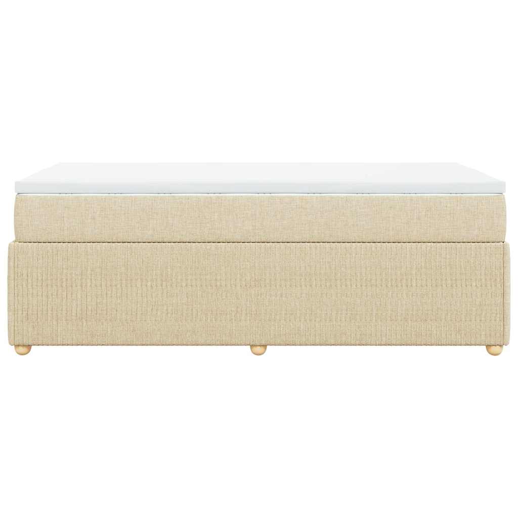 Sommier à lattes de lit avec matelas Crème 80x200 cm Tissu - XIOS
