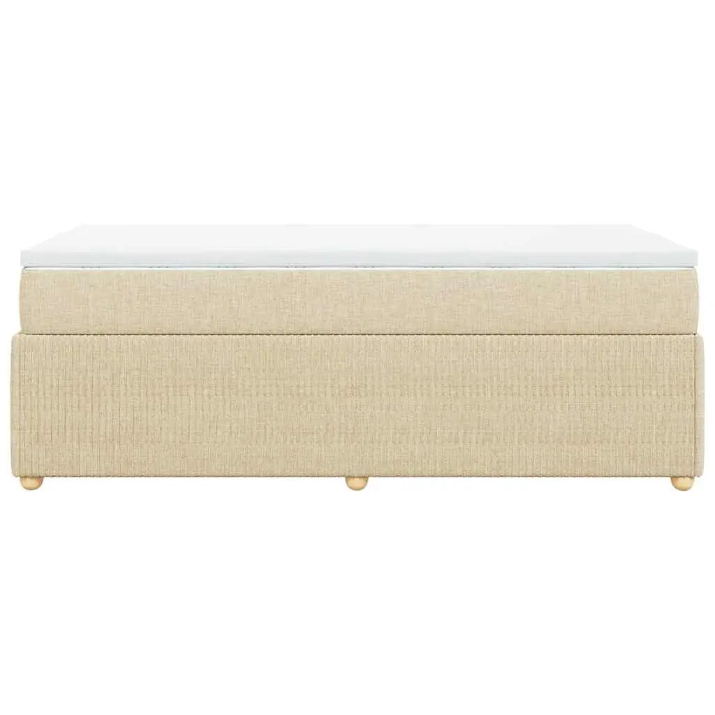 Sommier à lattes de lit avec matelas Crème 80x200 cm Tissu - XIOS