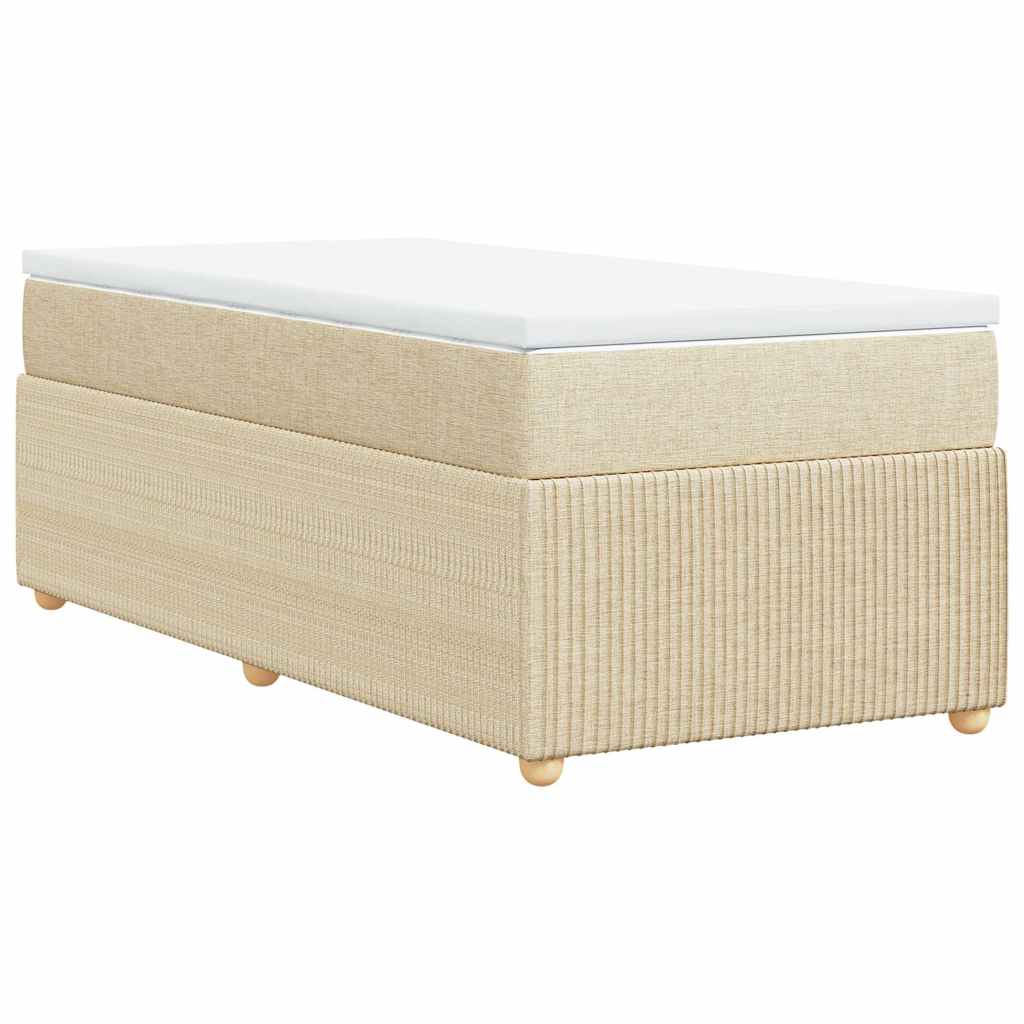 Sommier à lattes de lit avec matelas Crème 80x200 cm Tissu - XIOS