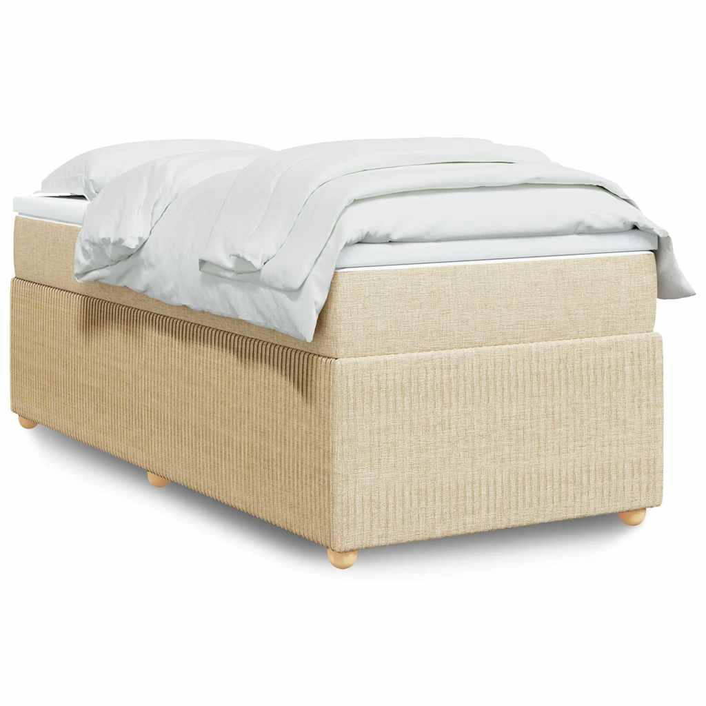 Sommier à lattes de lit avec matelas Crème 80x200 cm Tissu - XIOS