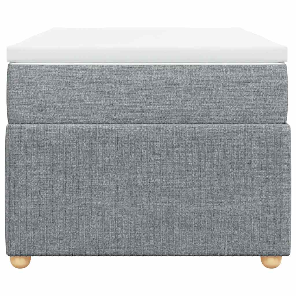 Sommier à lattes de lit et matelas Gris clair 90x190 cm Tissu - XIOS