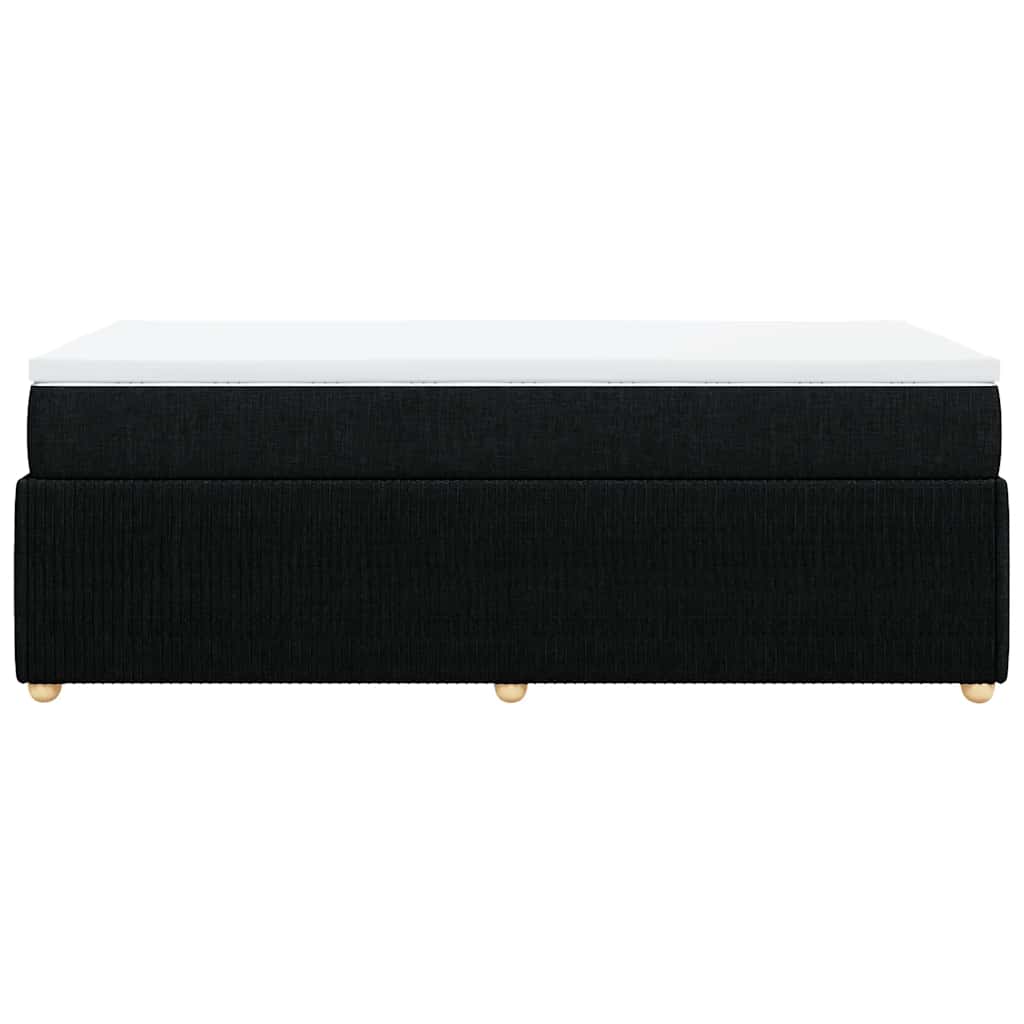 Sommier à lattes de lit avec matelas Noir 90x190 cm Tissu - XIOS
