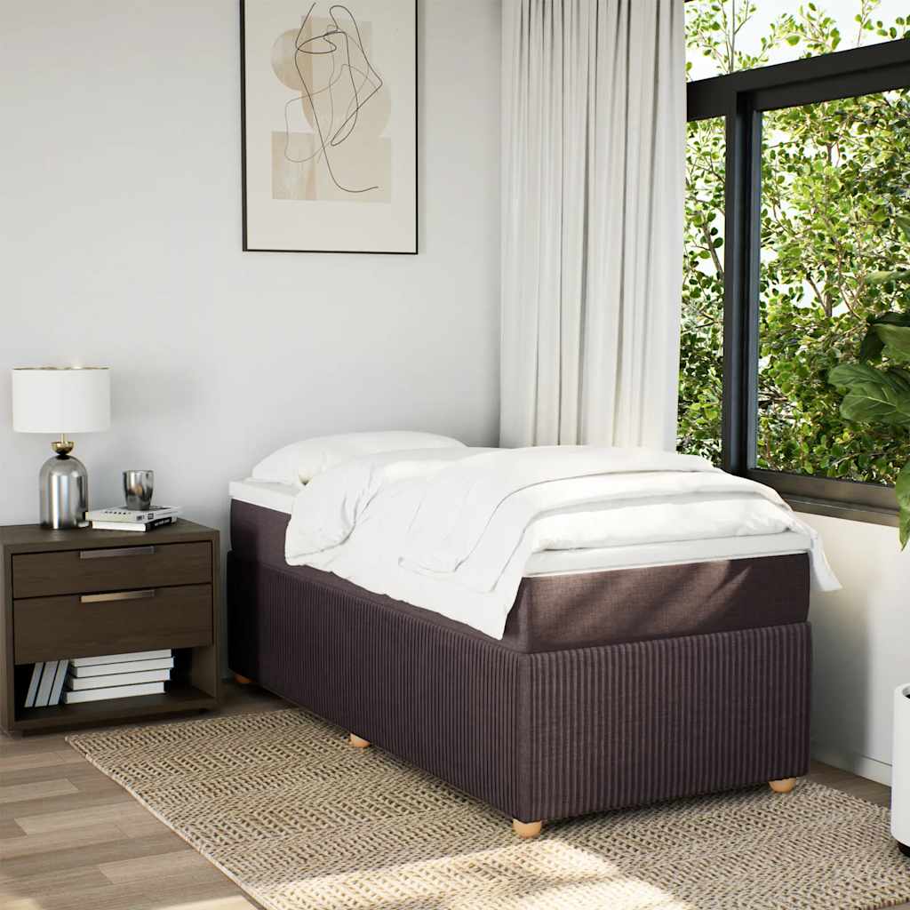 Sommier à lattes de lit avec matelas Marron foncé 90x190 cm - XIOS