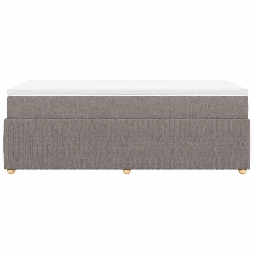 Sommier à lattes de lit avec matelas Taupe 90x190 cm Tissu - XIOS