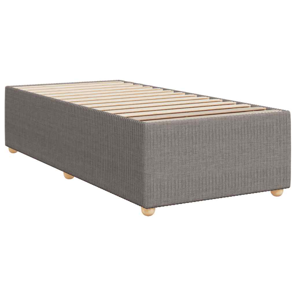 Sommier à lattes de lit avec matelas Taupe 90x190 cm Tissu - XIOS
