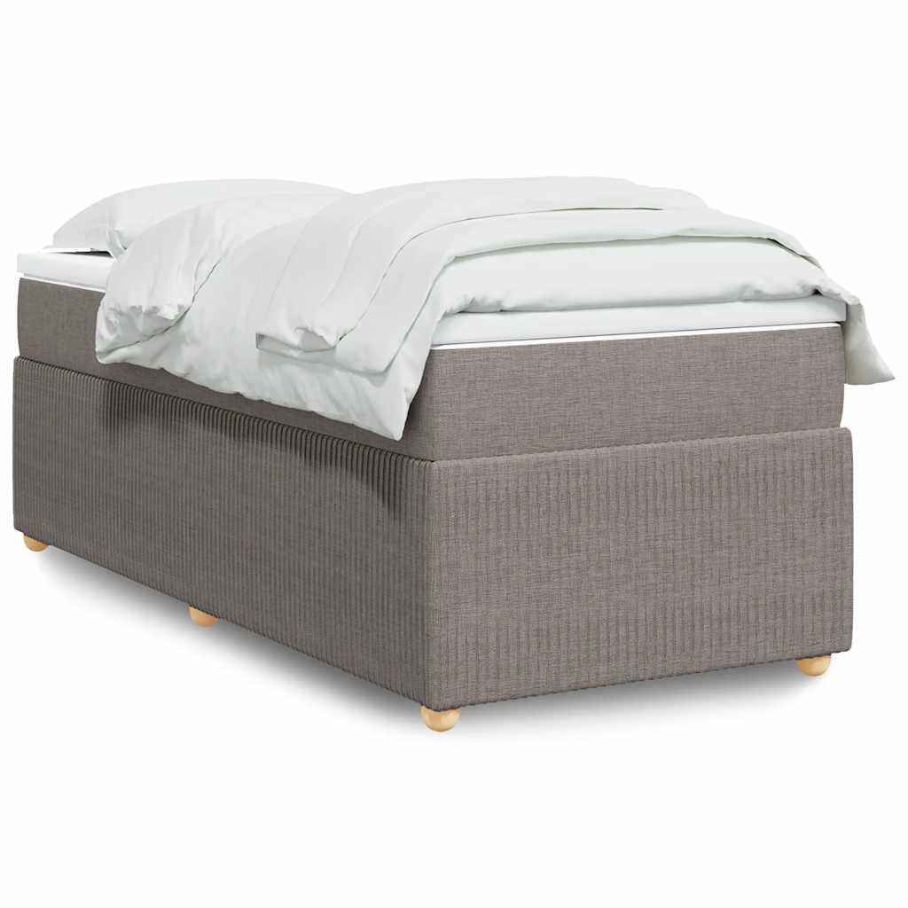 Sommier à lattes de lit avec matelas Taupe 90x190 cm Tissu - XIOS
