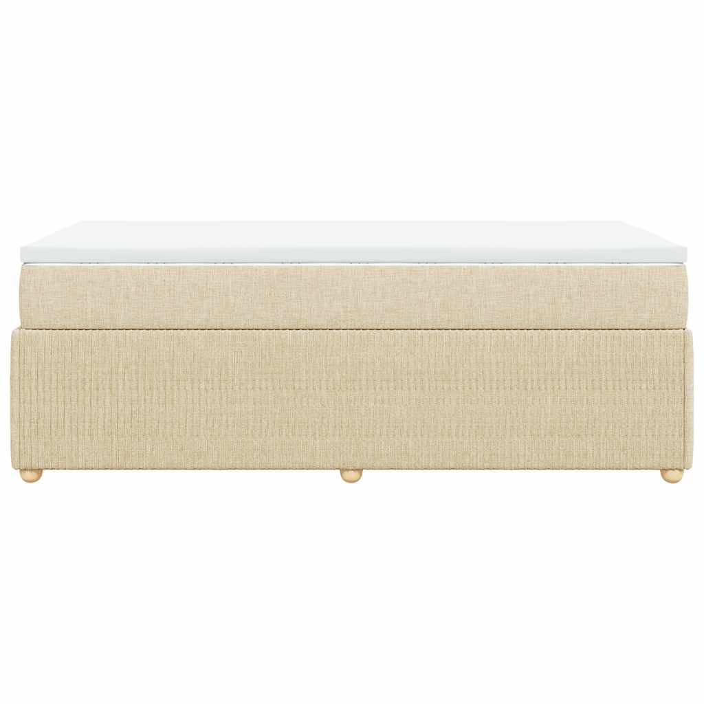 Sommier à lattes de lit et matelas Crème 90x190 cm Tissu - XIOS