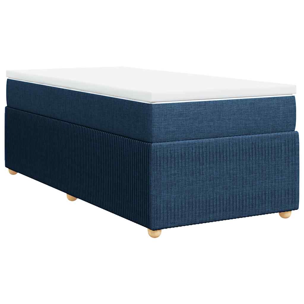 Sommier à lattes de lit avec matelas Bleu 90x190 cm Tissu - XIOS