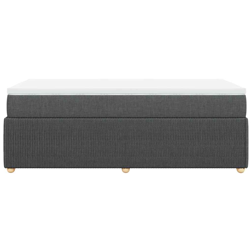 Sommier à lattes de lit avec matelas Gris foncé 90x200 cm Tissu - XIOS