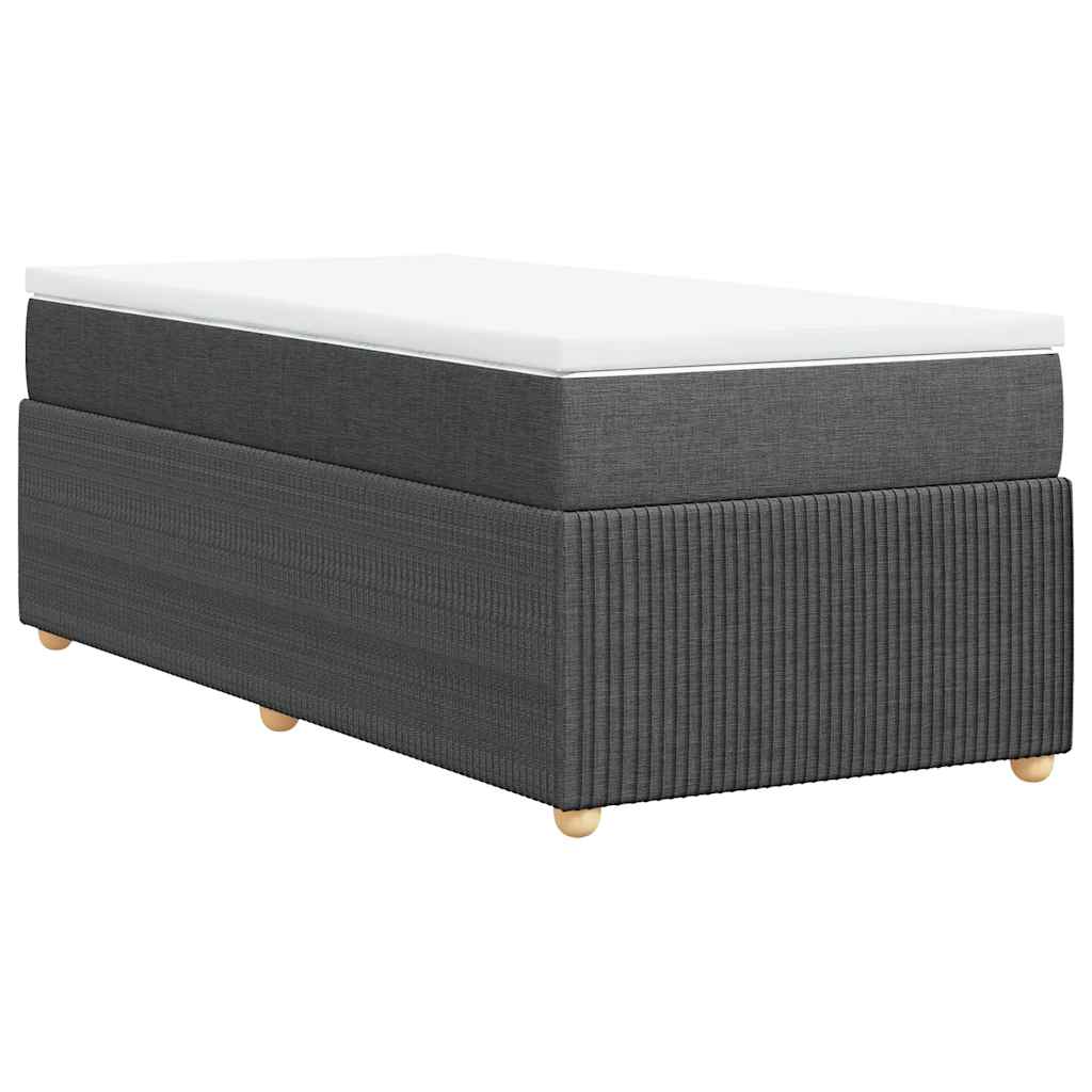 Sommier à lattes de lit avec matelas Gris foncé 90x200 cm Tissu - XIOS