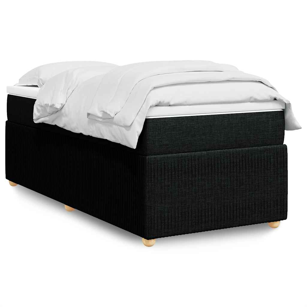 Sommier à lattes de lit avec matelas Noir 90x200 cm Tissu - XIOS