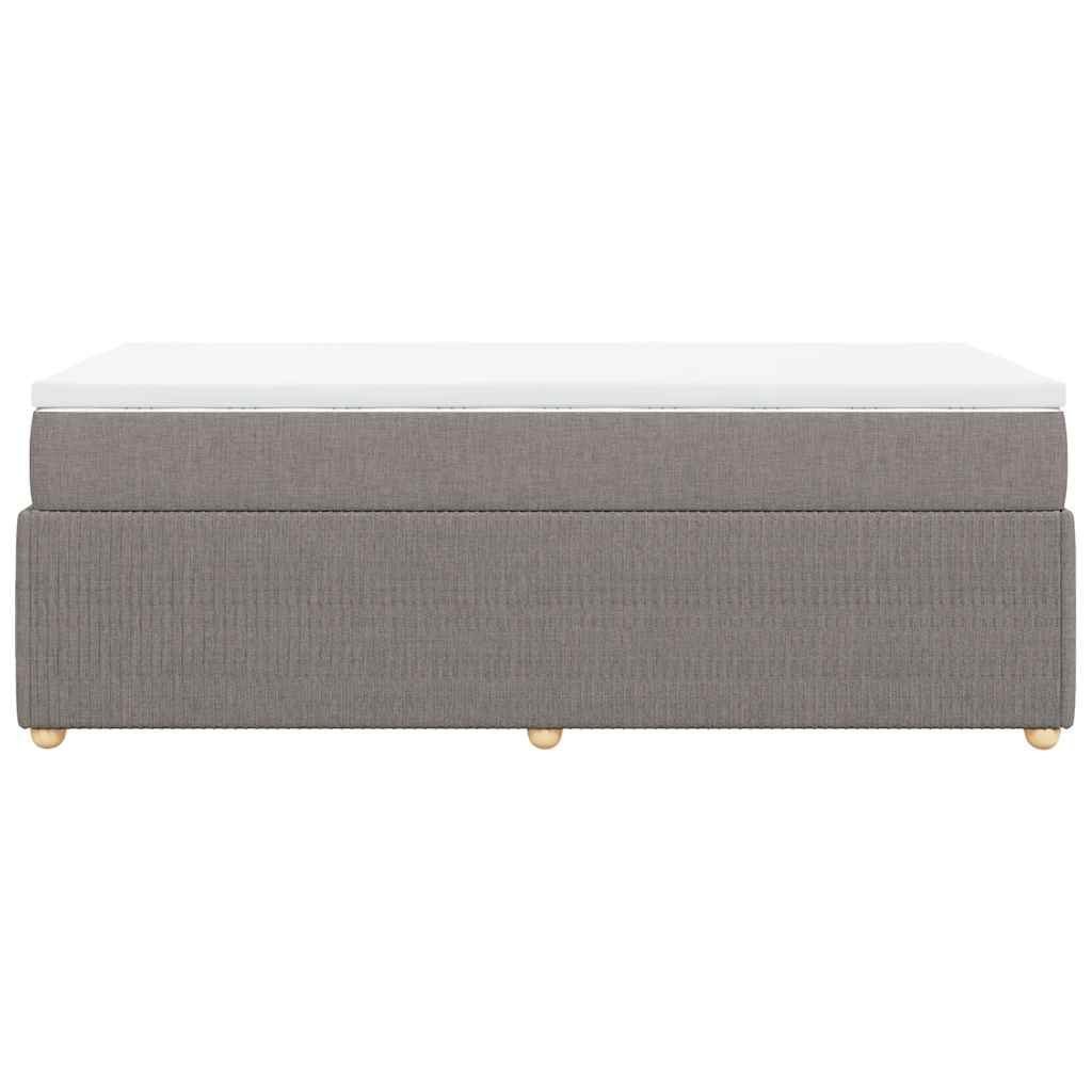 Sommier à lattes de lit avec matelas Taupe 90x200 cm Tissu - XIOS