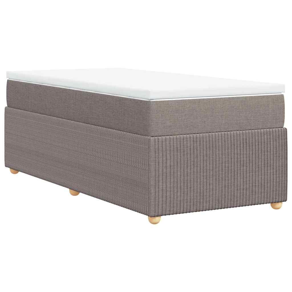Sommier à lattes de lit avec matelas Taupe 90x200 cm Tissu - XIOS