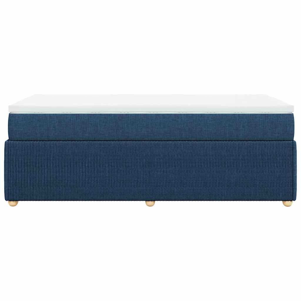 Sommier à lattes de lit avec matelas Bleu 90x200 cm Tissu - XIOS