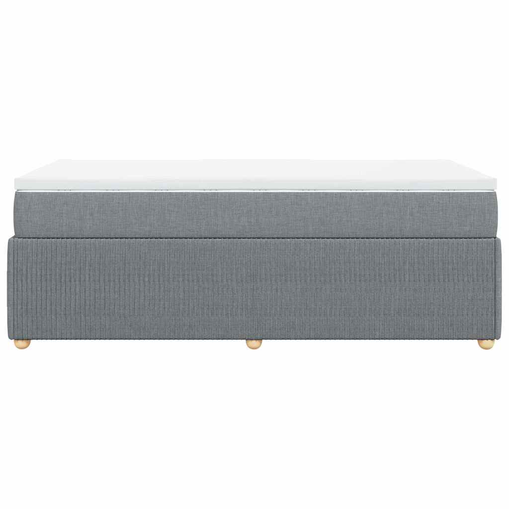 Sommier à lattes de lit avec matelas Gris clair 100x200cm Tissu - XIOS