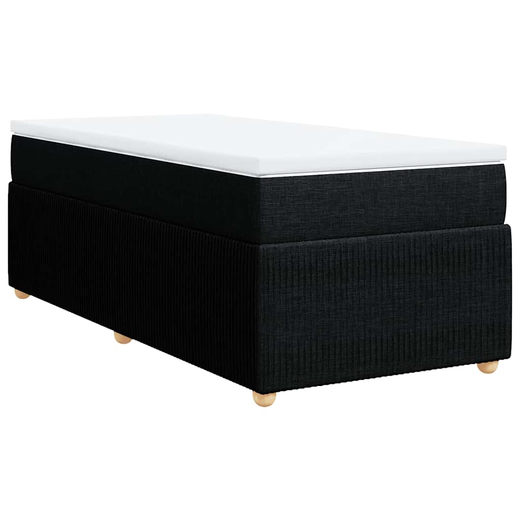 Sommier à lattes de lit avec matelas Noir 100x200 cm Tissu - XIOS