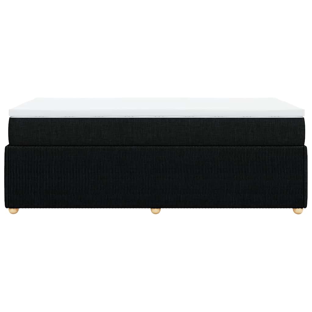 Sommier à lattes de lit avec matelas Noir 100x200 cm Tissu - XIOS