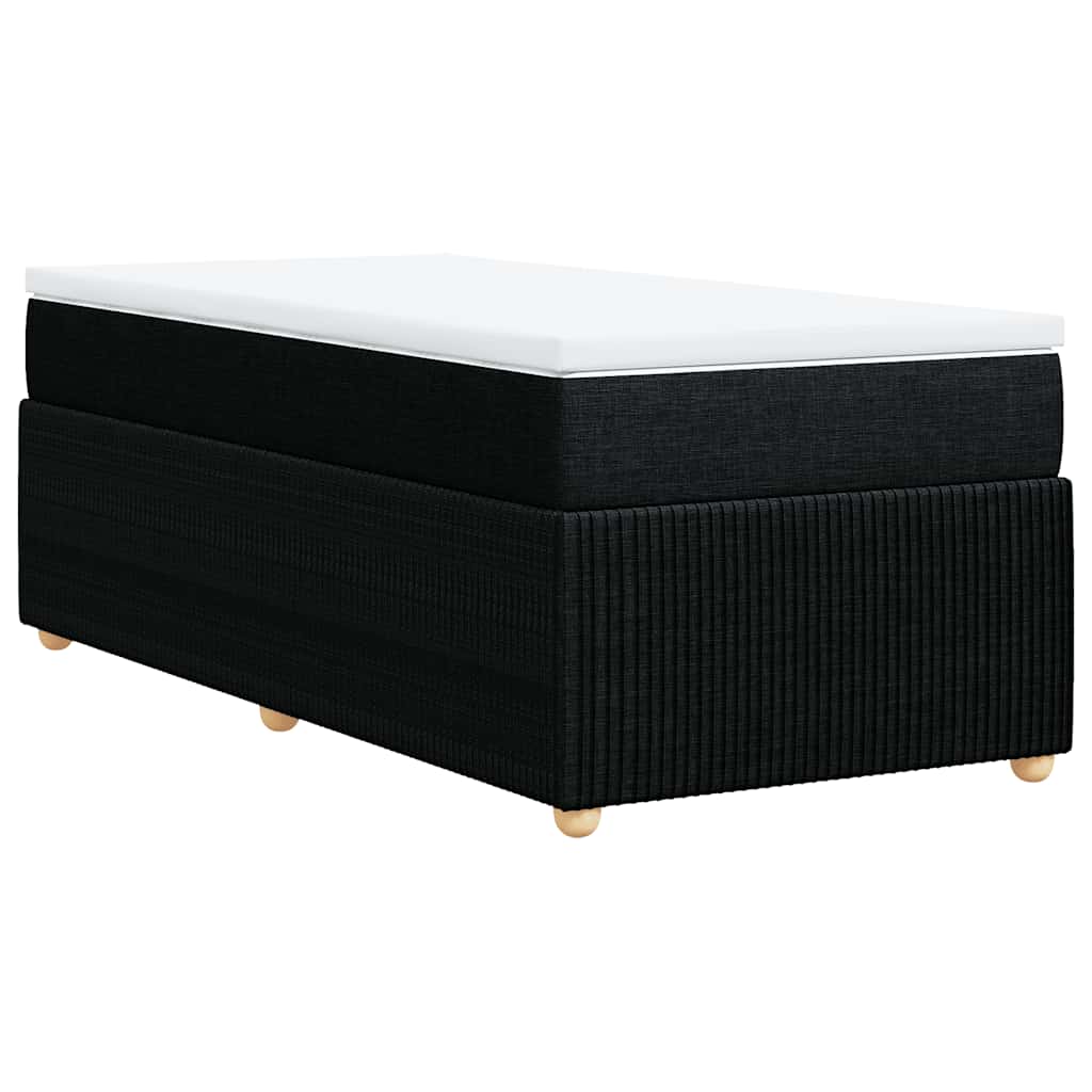 Sommier à lattes de lit avec matelas Noir 100x200 cm Tissu - XIOS