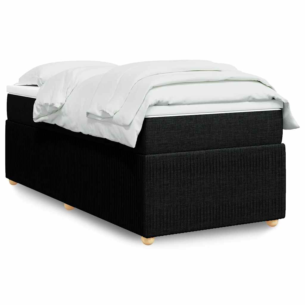 Sommier à lattes de lit avec matelas Noir 100x200 cm Tissu - XIOS