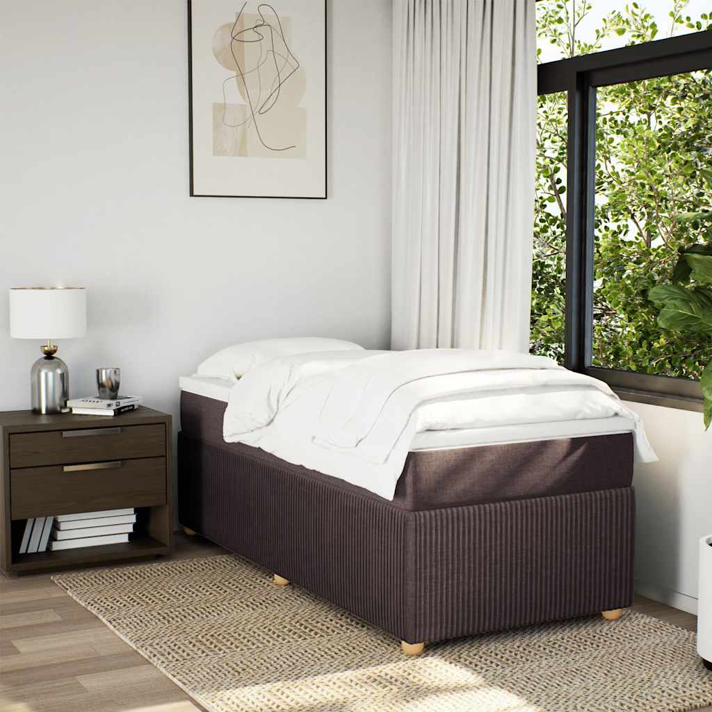 Sommier à lattes de lit avec matelas Marron foncé 100x200 cm - XIOS