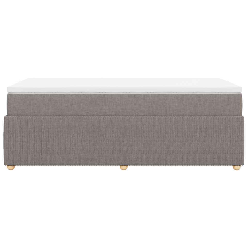 Sommier à lattes de lit avec matelas Taupe 100x200 cm Tissu - XIOS